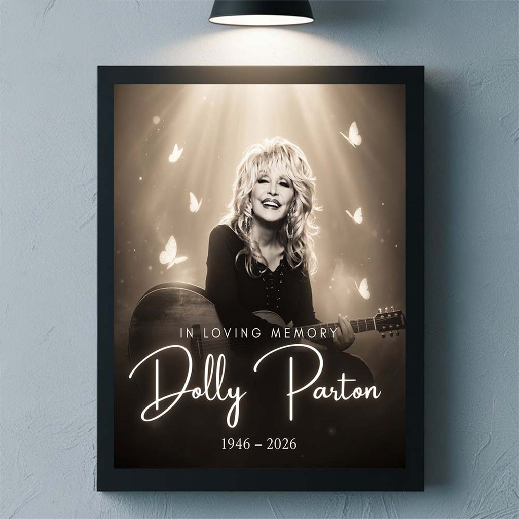In Loving Memory Dolly Parton 1946-2026 Rest In Peace Poster RIP Dolly Parton Merch Decor