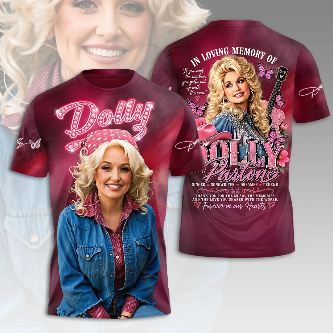 In Loving Memory Of Dolly Parton T-Shirt Forever In Our Heart Dolly Parton Memorial Merch