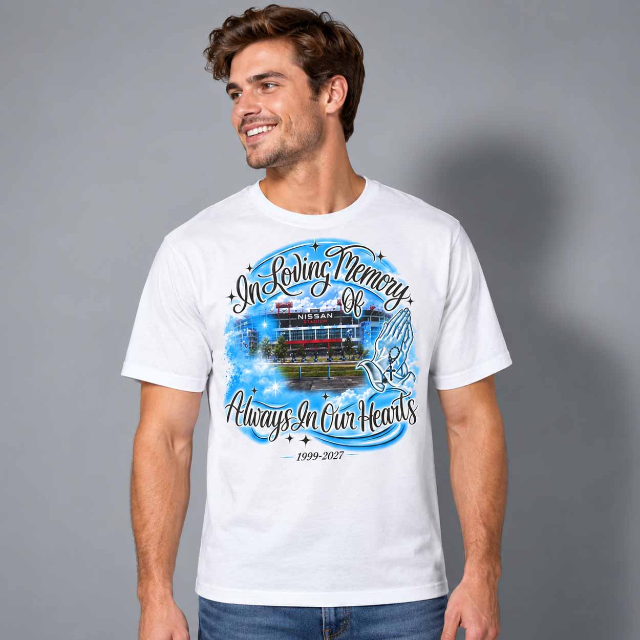 In Loving Memory of Nissan Stadium Shirt Always In Our Heart 1999 2027 Tee Gift For Brothers In Loving Memory of Nissan Stadium Shirt Always In Our Heart 1999 2027 Tee Gift For Brothers