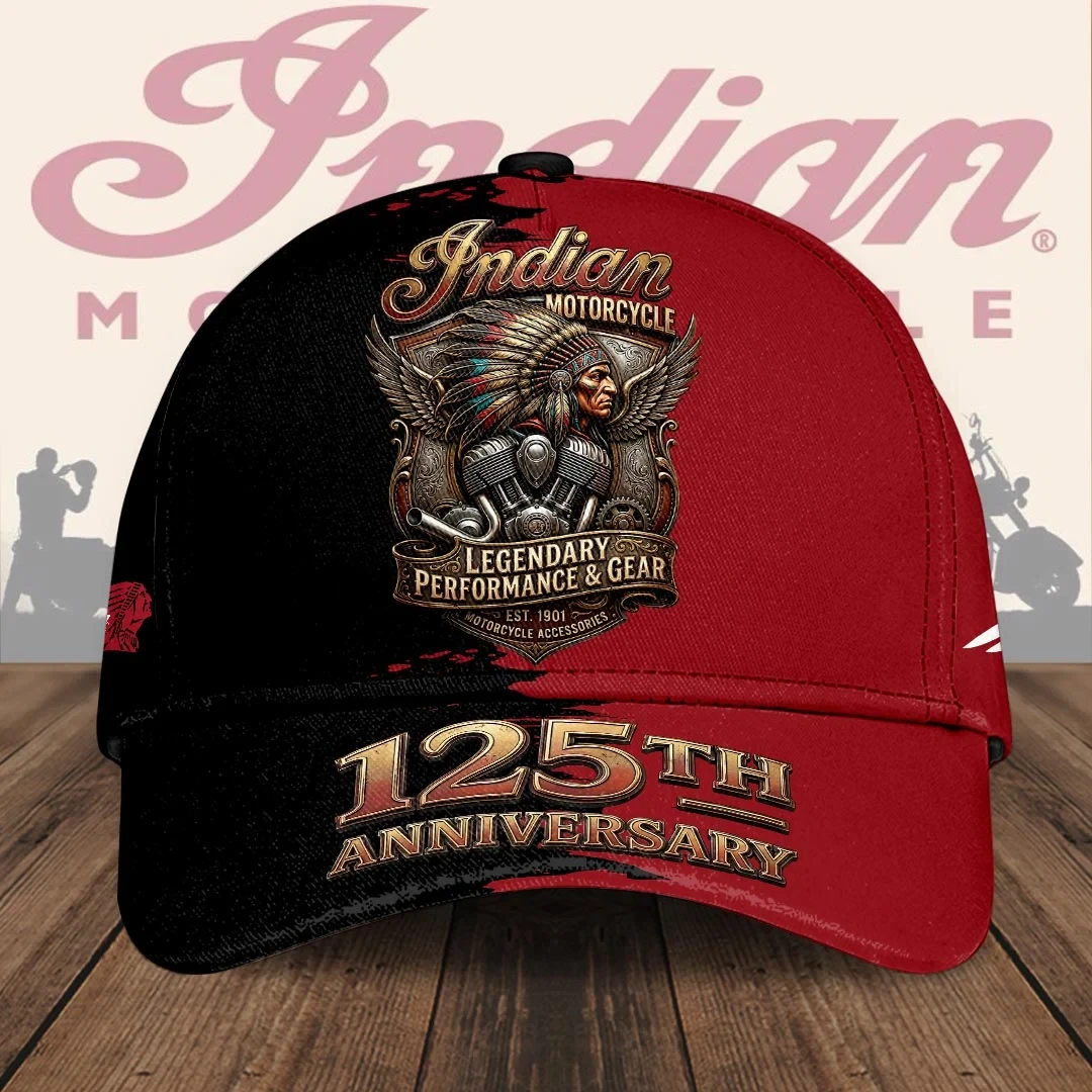 Indian Motorcycle 125th Anniversary Hat Legendary Performance And Gear Hat Gift For Bikers Indian Motorcycle 125th Anniversary Hat Legendary Performance And Gear Hat Gift For Bikers