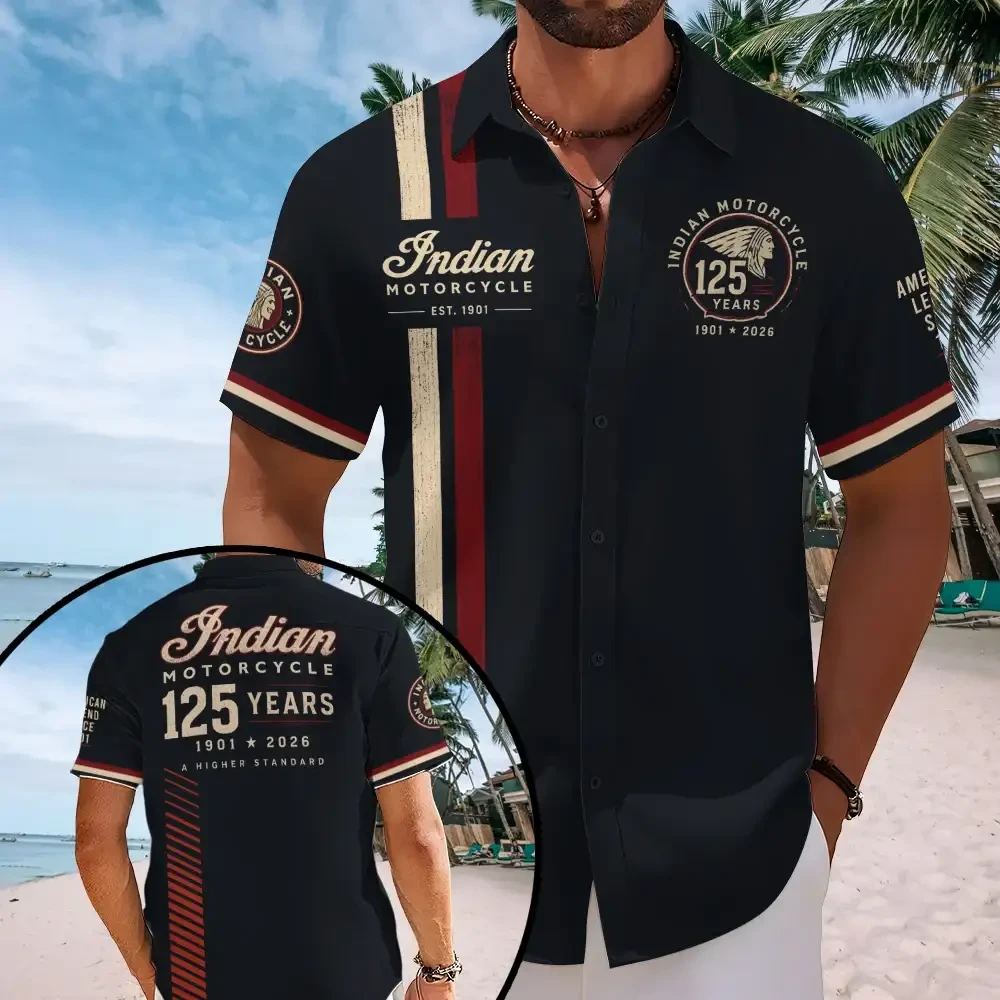 Indian Motorcycle 125th Anniversary Hawaiian Shirt Biker Gifts For My Brothers