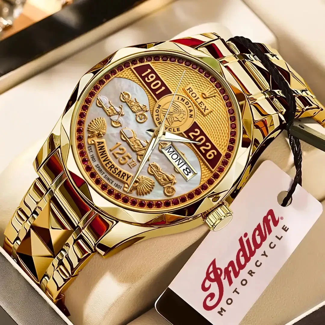Indian Motorcycle Merch 125th Anniversary Watch Birthday Gift For Husband