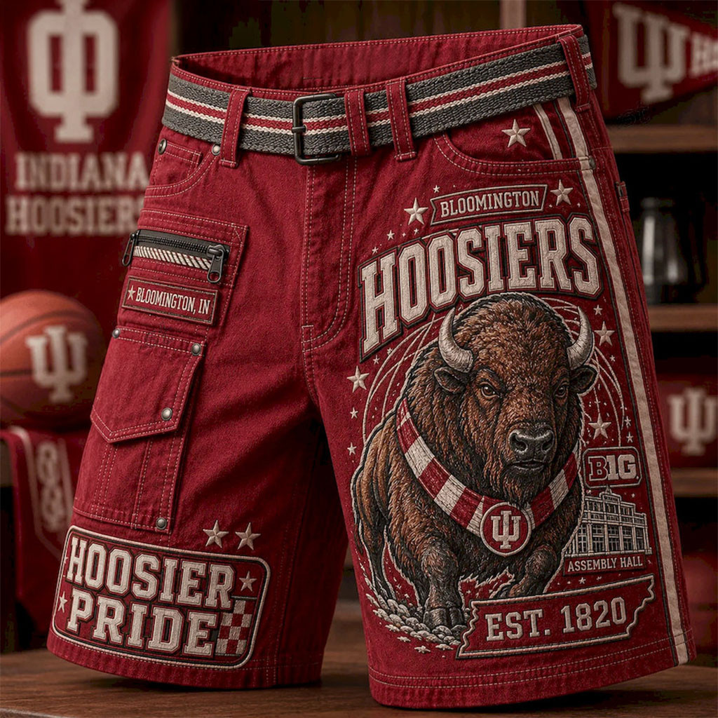 Indiana Hoosiers Merch Hoosier Pride Bloomington Shorts Football Fan Gift Ideas For Men