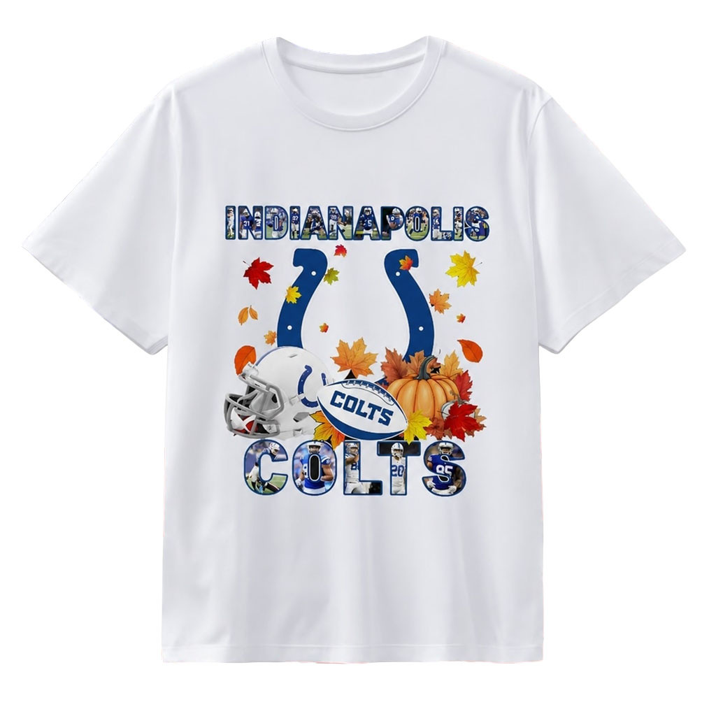 Indianapolis Colts Autumn Fall Pumpkin T-Shirt Colts Merch Best Football Gift Ideas Indianapolis Colts Autumn Fall Pumpkin T-Shirt Colts Merch Best Football Gift Ideas