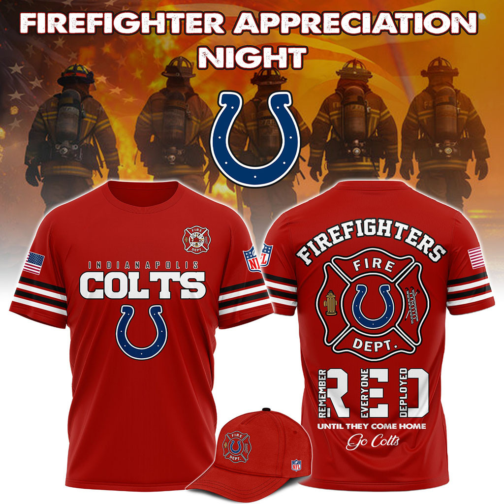 Indianapolis Colts Firefighter Appreciation Night 2026 T-Shirt Colts Merch Football Fan Gifts Indianapolis Colts Firefighter Appreciation Night 2026 T-Shirt Colts Merch Football Fan Gifts
