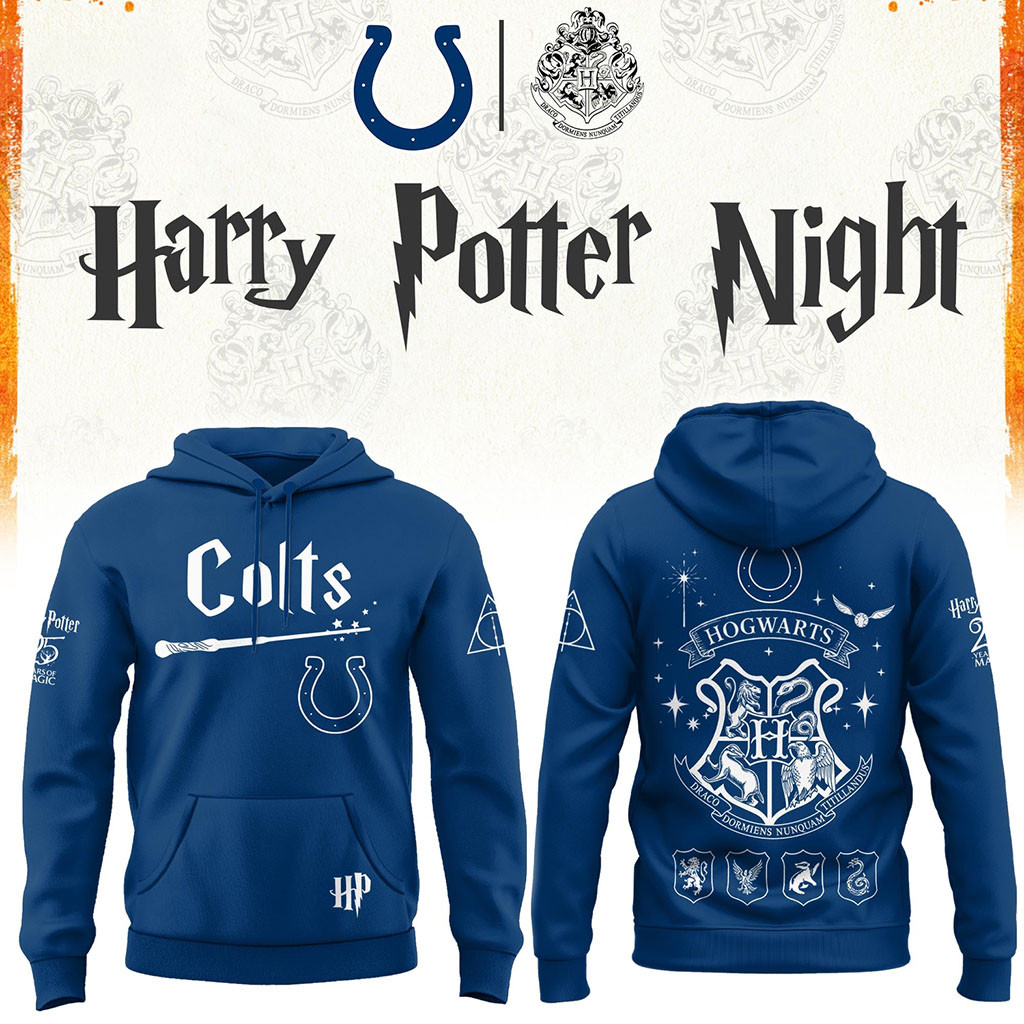 Indianapolis Colts Harry Potter 25th Anniversary Hoodie Game Day Merch Gift For Colts Lovers Indianapolis Colts Harry Potter 25th Anniversary Hoodie Game Day Merch Gift For Colts Lovers