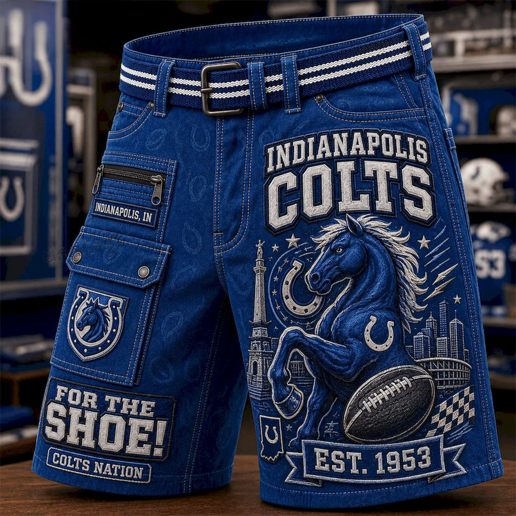 Indianapolis Colts Merch For The Shoe Colts Nation Shorts Football Gifts For Him