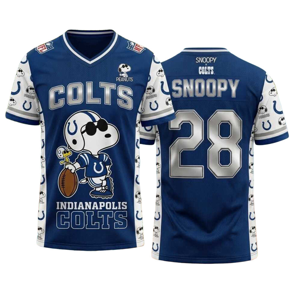 Indianapolis Colts Snoopy Football Outfit Jersey Indianapolis Colts Merch Gift For Football Fan Indianapolis Colts Snoopy Football Outfit Jersey Indianapolis Colts Merch Gift For Football Fan