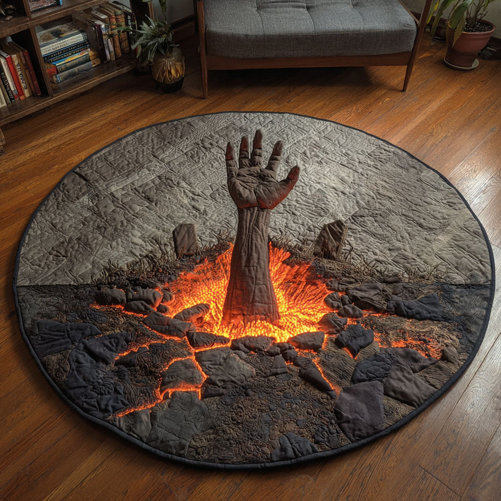 Inferno Grip Quilted Round Mat Halloween Living Room Decor Ideas Best Housewarming Gifts