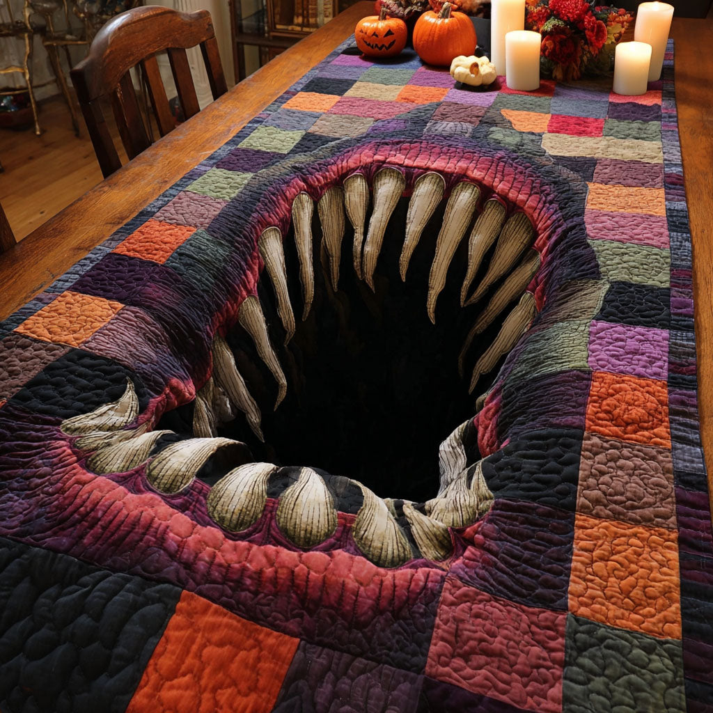 Into the Hungry Hollow Quilted Table Runner Fall Decor Table Runner Best Halloween Gifts