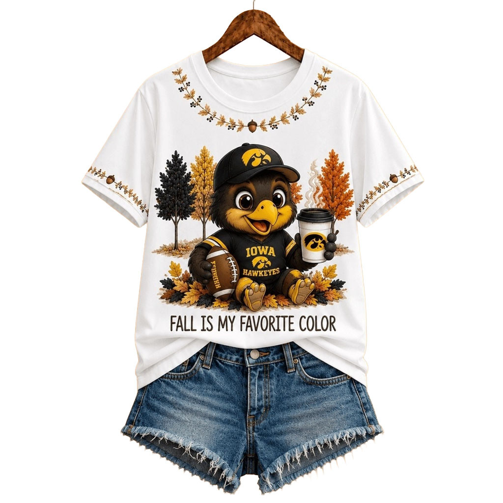 Iowa Hawkeyes Fall Is My Favorite Color T-Shirt Iowa Hawkeyes Merch Football Present Ideas Iowa Hawkeyes Fall Is My Favorite Color T-Shirt Iowa Hawkeyes Merch Football Present Ideas
