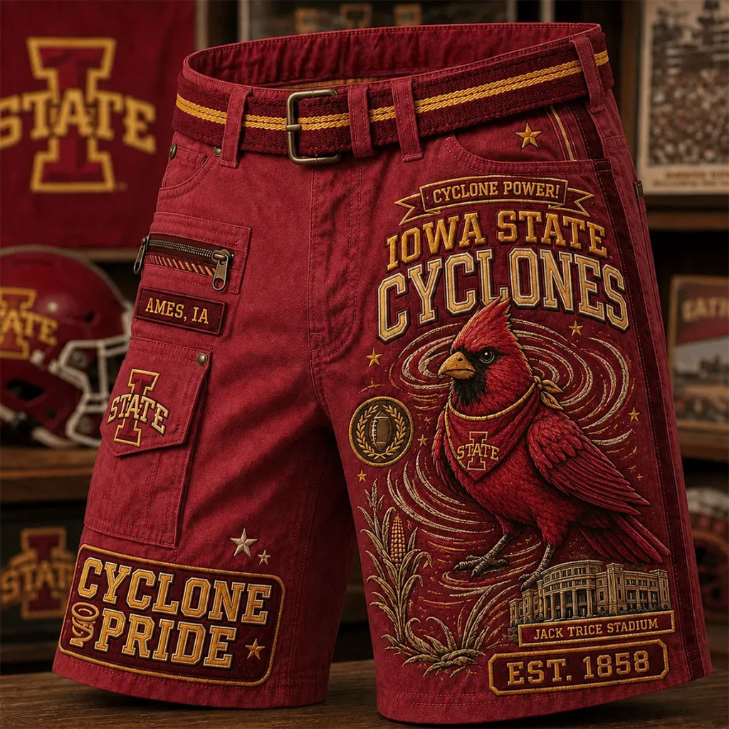 Iowa State Cyclones Est 1858 Red Shorts Cyclone Pride Merch Football Fan Gift Ideas Iowa State Cyclones Est 1858 Red Shorts Cyclone Pride Merch Football Fan Gift Ideas