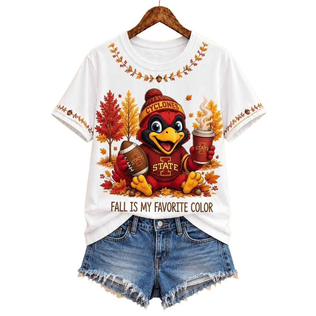 Iowa State Cyclones Fall Is My Favorite Color T-Shirt Cyclones Merch Gift For Football Lovers