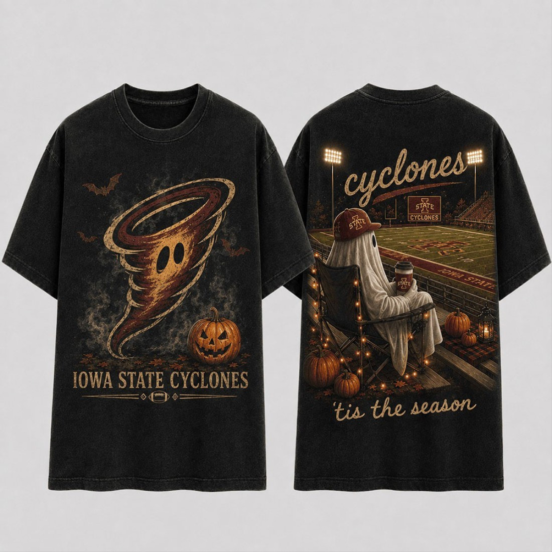 Iowa State Cyclones Halloween Ghost T-Shirt Tis The Season Cyclones Merch Gift For Game Day