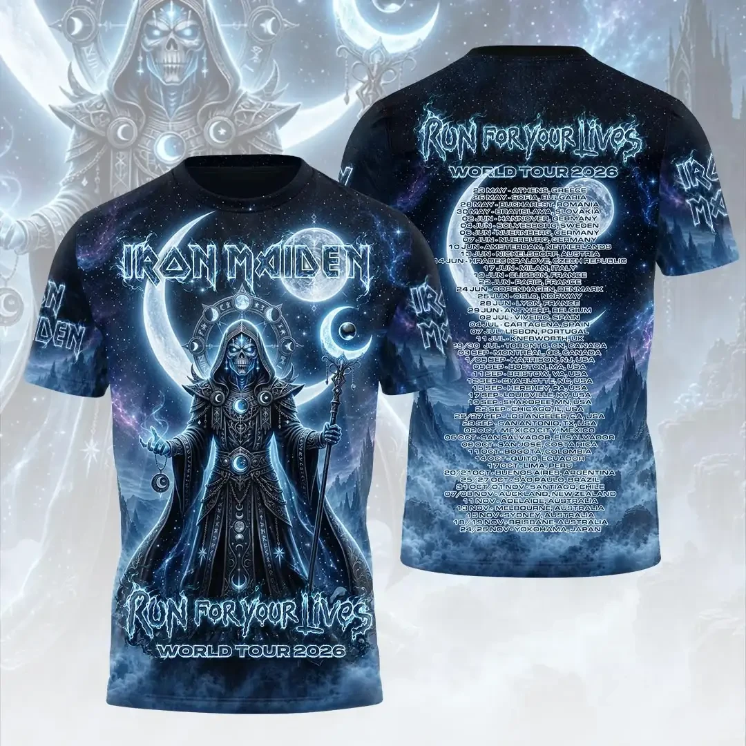 Iron Maiden 2026 World Tour Merch Run For Your Lives Tour Dates T-Shirt Gift For Music Fans Iron Maiden 2026 World Tour Merch Run For Your Lives Tour Dates T-Shirt Gift For Music Fans
