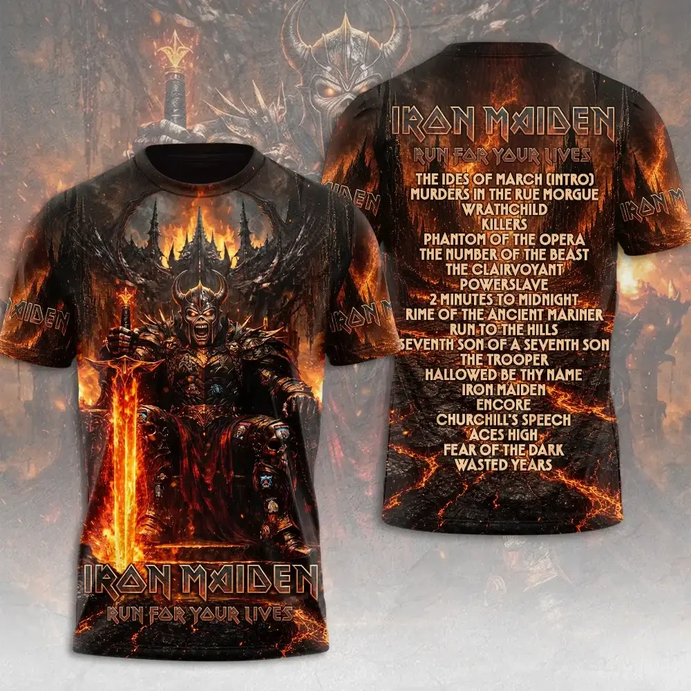 Iron Maiden 2026 World Tour Merch Run For Your Lives Tour T-Shirt Present For Band Fans Iron Maiden 2026 World Tour Merch Run For Your Lives Tour T-Shirt Present For Band Fans