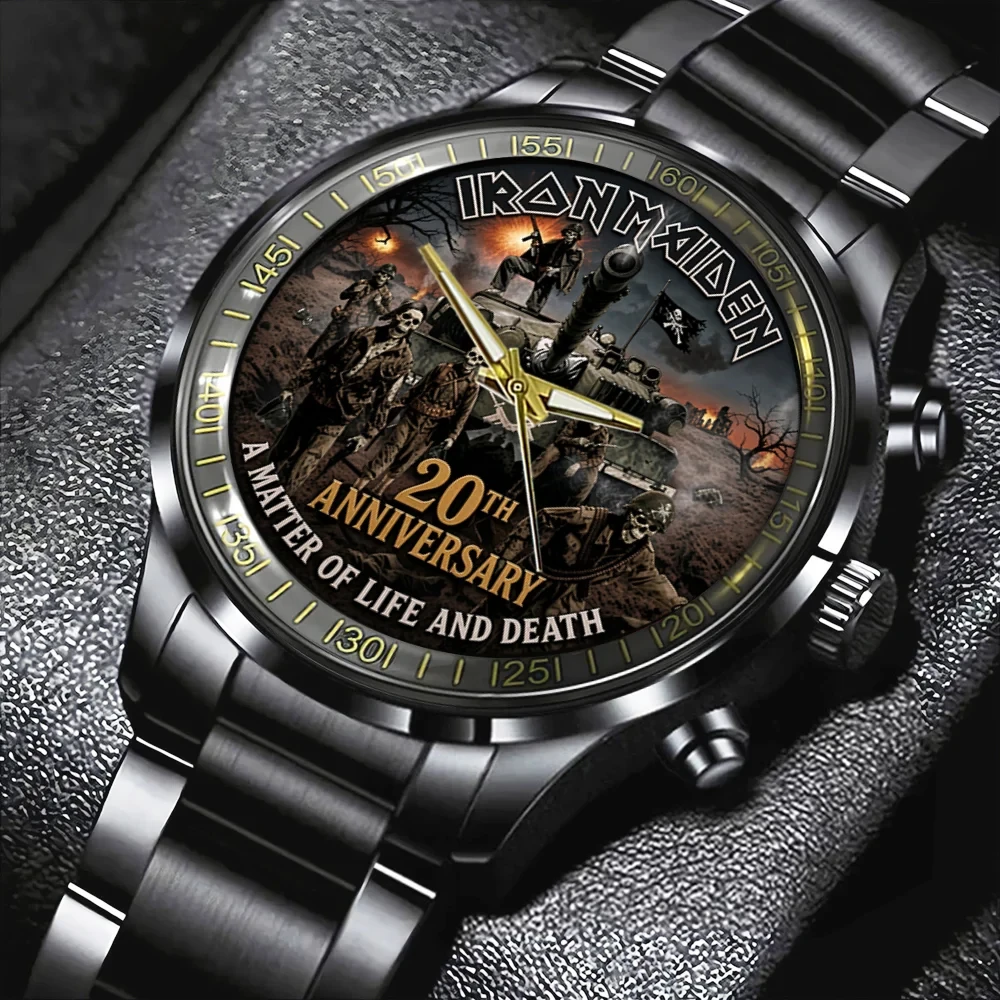 Iron Maiden A Matter Of Life and Death 20th Anniversary Black Watch Iron Maiden Merch Fan Gift