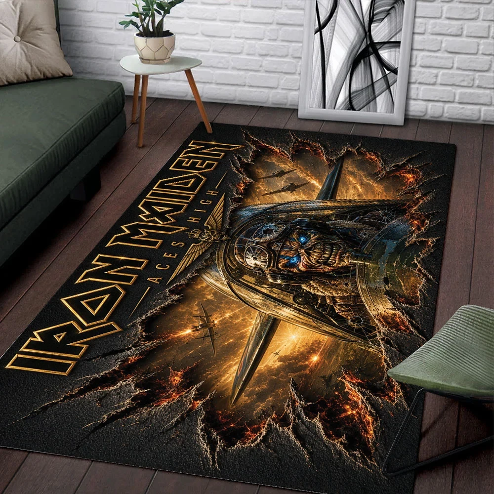 Iron Maiden Aces High Rug Heavy Metal Band Iron Maiden Merch Living Room Decorations