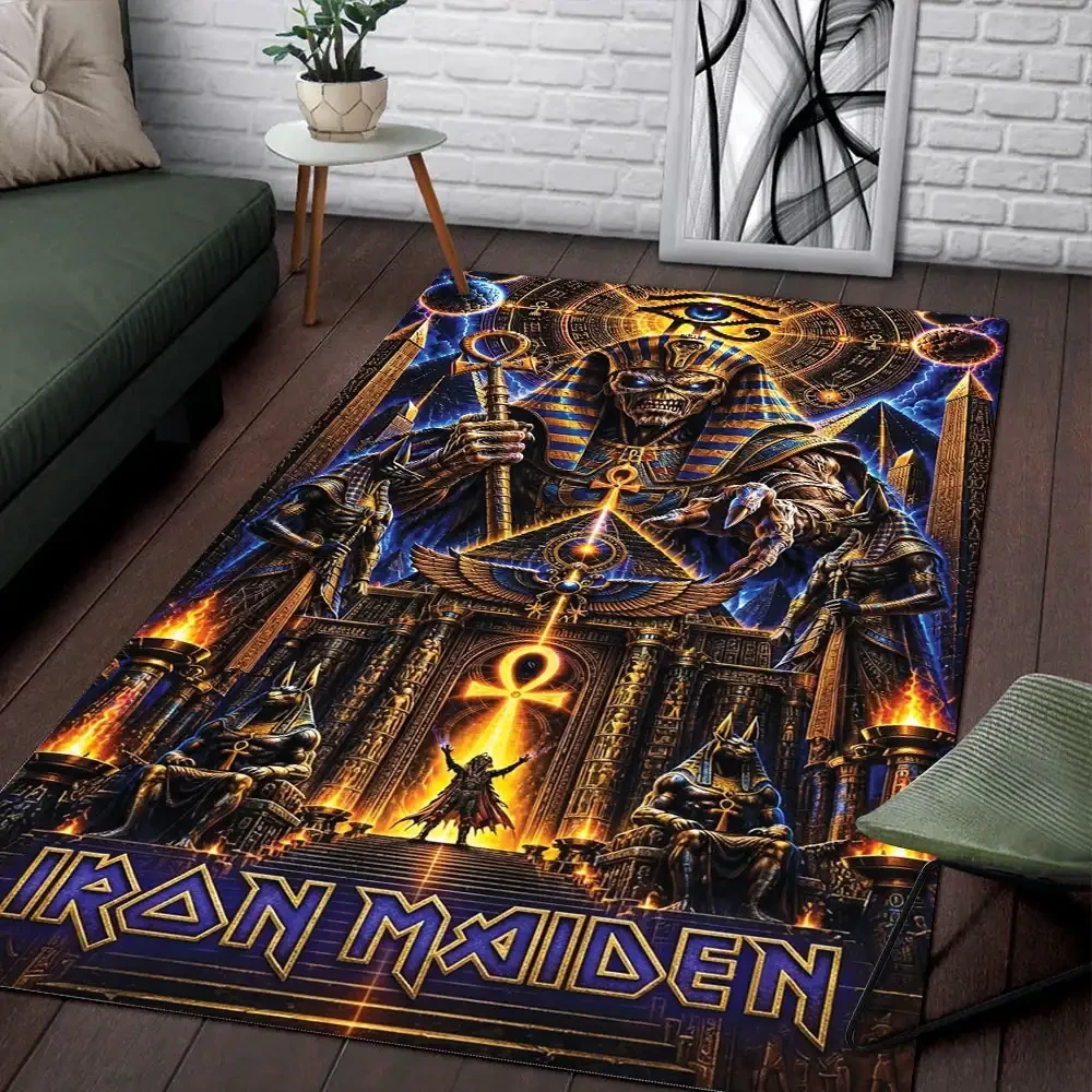 Iron Maiden Area Rug Heavy Metal Band Living Room Decor Iron Maiden Merch Gift For Fans Iron Maiden Area Rug Heavy Metal Band Living Room Decor Iron Maiden Merch Gift For Fans