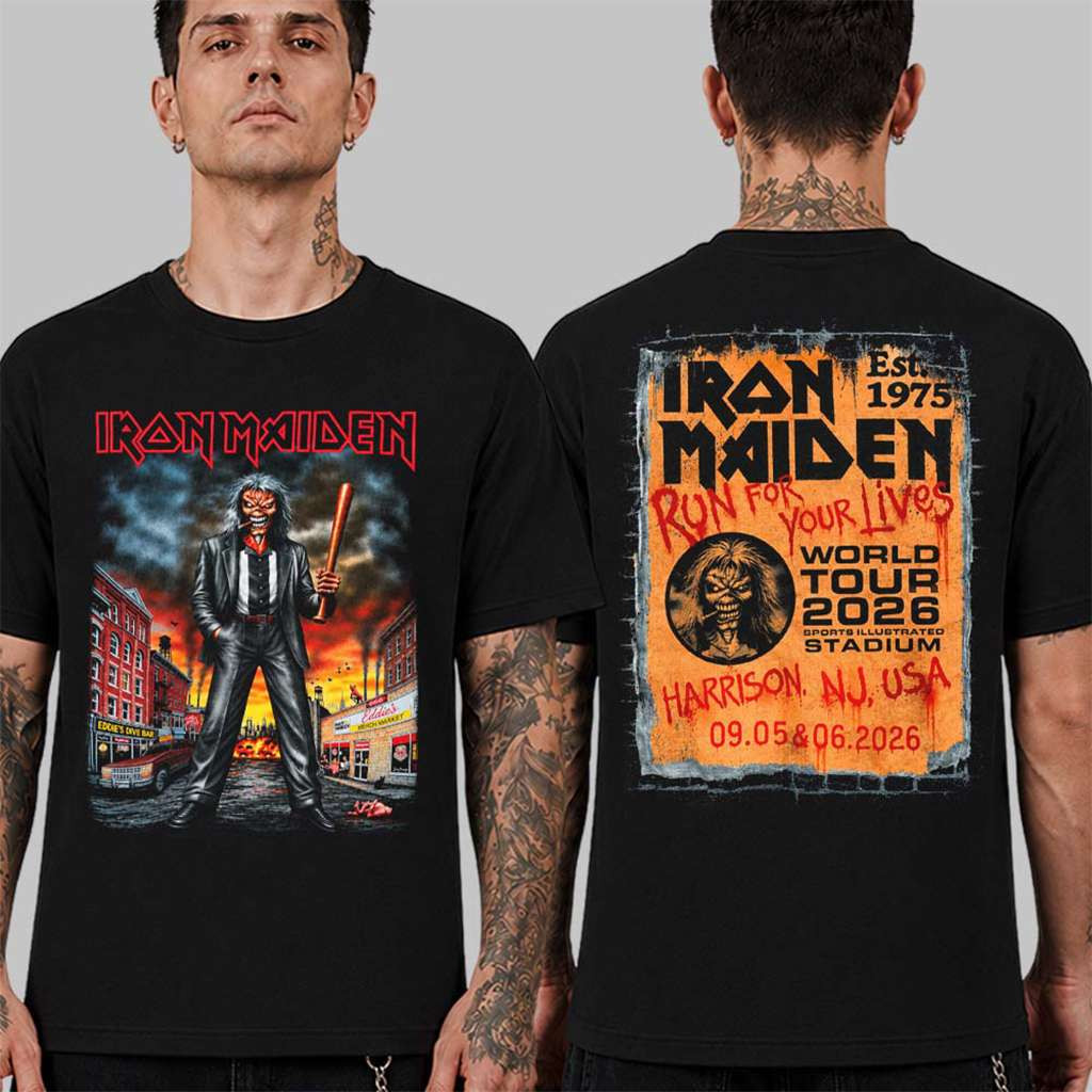 Iron Maiden Harrison NJ 2026 Shirt Eddie The Gangster T-Shirt Iron Maiden Merch Fans Gifts