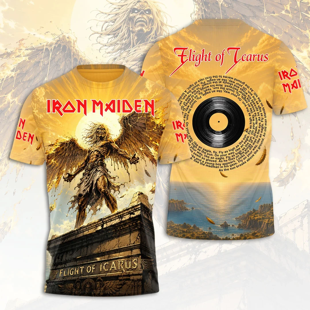 Iron Maiden Merch Flight Of Icarus Iron Maiden T-Shirt Metal Band Fans Gifts