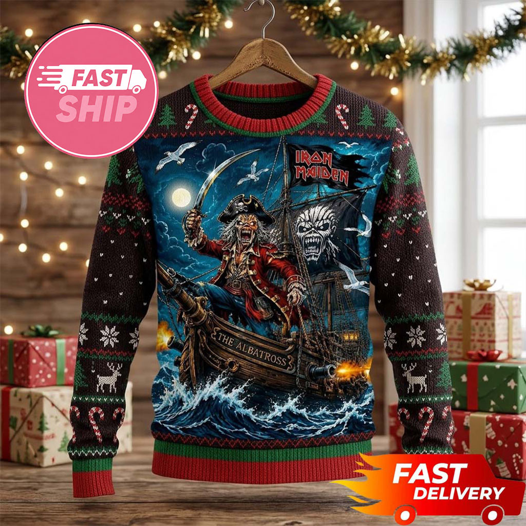 Iron Maiden Merch Pirates Of The Caribbean Art Iron Maiden Christmas Ugly Sweater Gift For Fan