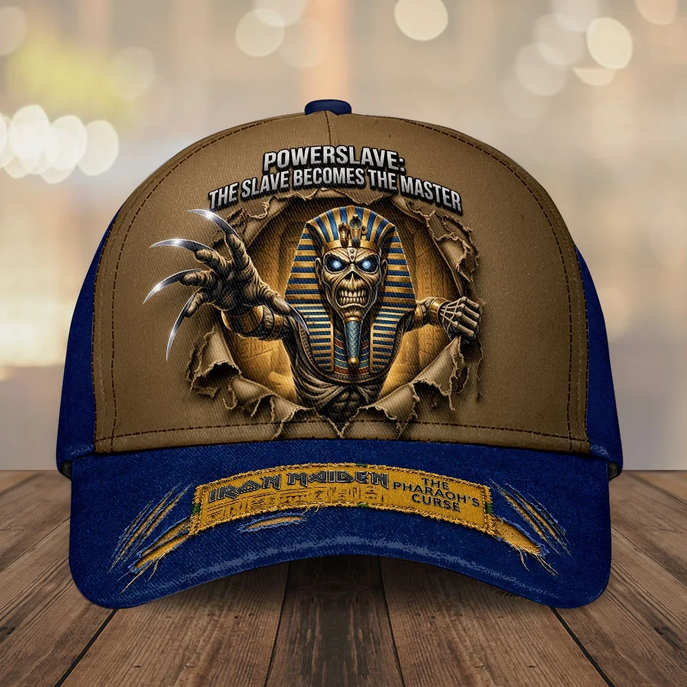 Iron Maiden Merch Powerslave The Slave Becomes The Master Hat Eddie Pharaoh Cap Gifts For Fans