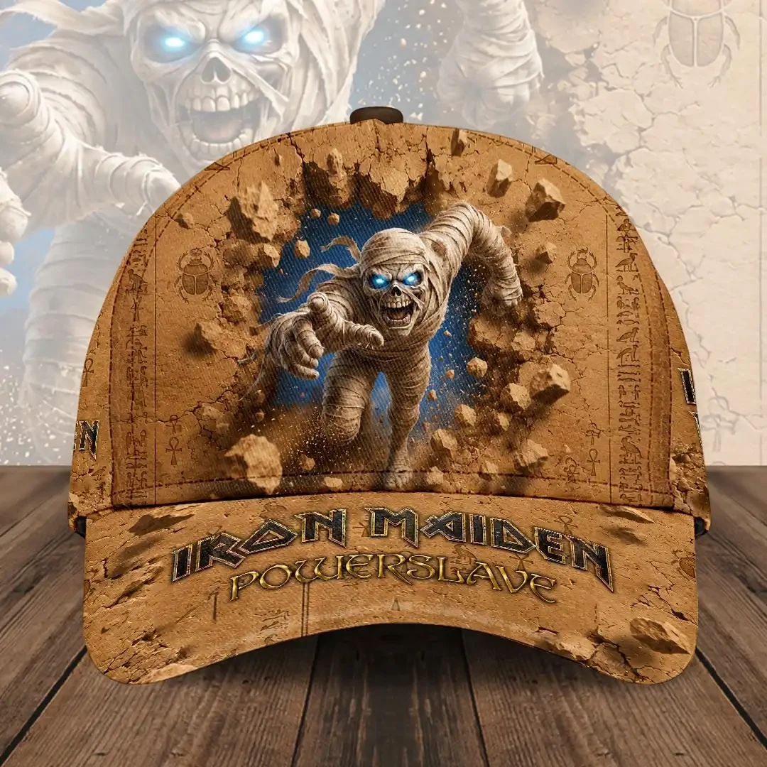 Iron Maiden Powerslave Hat Mummy Cap Iron Maiden Merch Gift For Heavy Metal Band Fans Iron Maiden Powerslave Hat Mummy Cap Iron Maiden Merch Gift For Heavy Metal Band Fans
