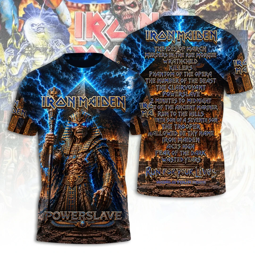 Iron Maiden Powerslave T-Shirt Iron Maiden Merch Heavy Metal Band Fan Gift