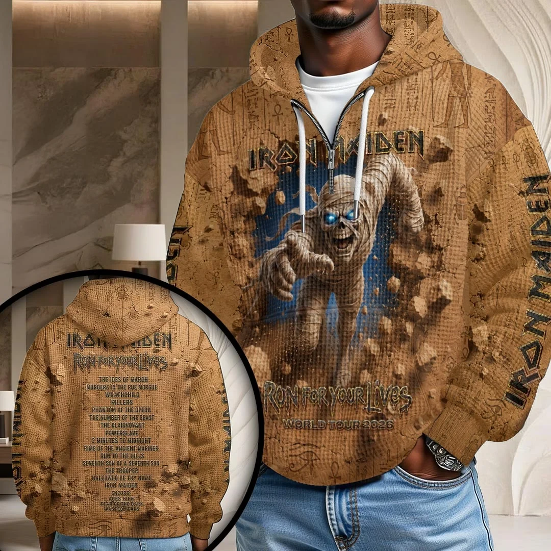 Iron Maiden Run For Your Lives Setlist Half Zip Hoodie Iron Maiden Merch Gifts For Fans Iron Maiden Run For Your Lives Setlist Half Zip Hoodie Iron Maiden Merch Gifts For Fans