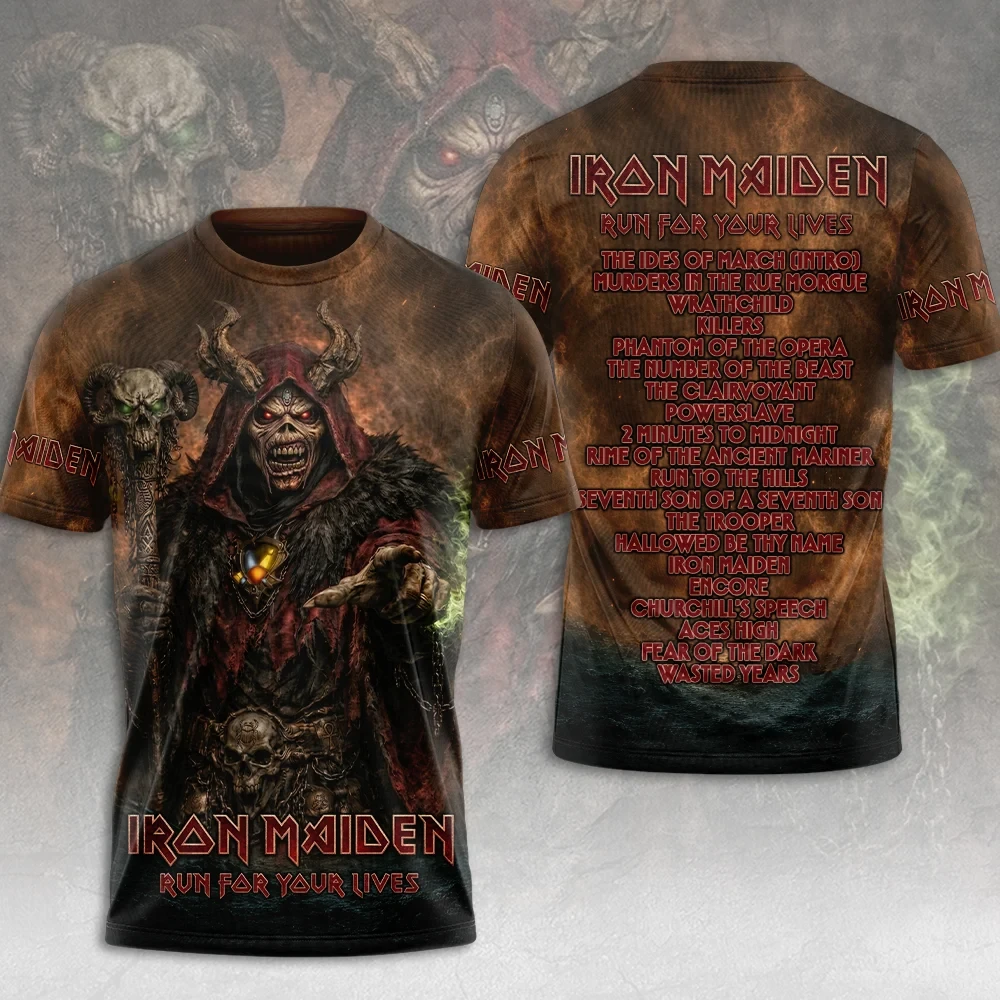 Iron Maiden Run For Your Lives Tour T-Shirt Iron Maiden Merch Rock Music Lover Gift