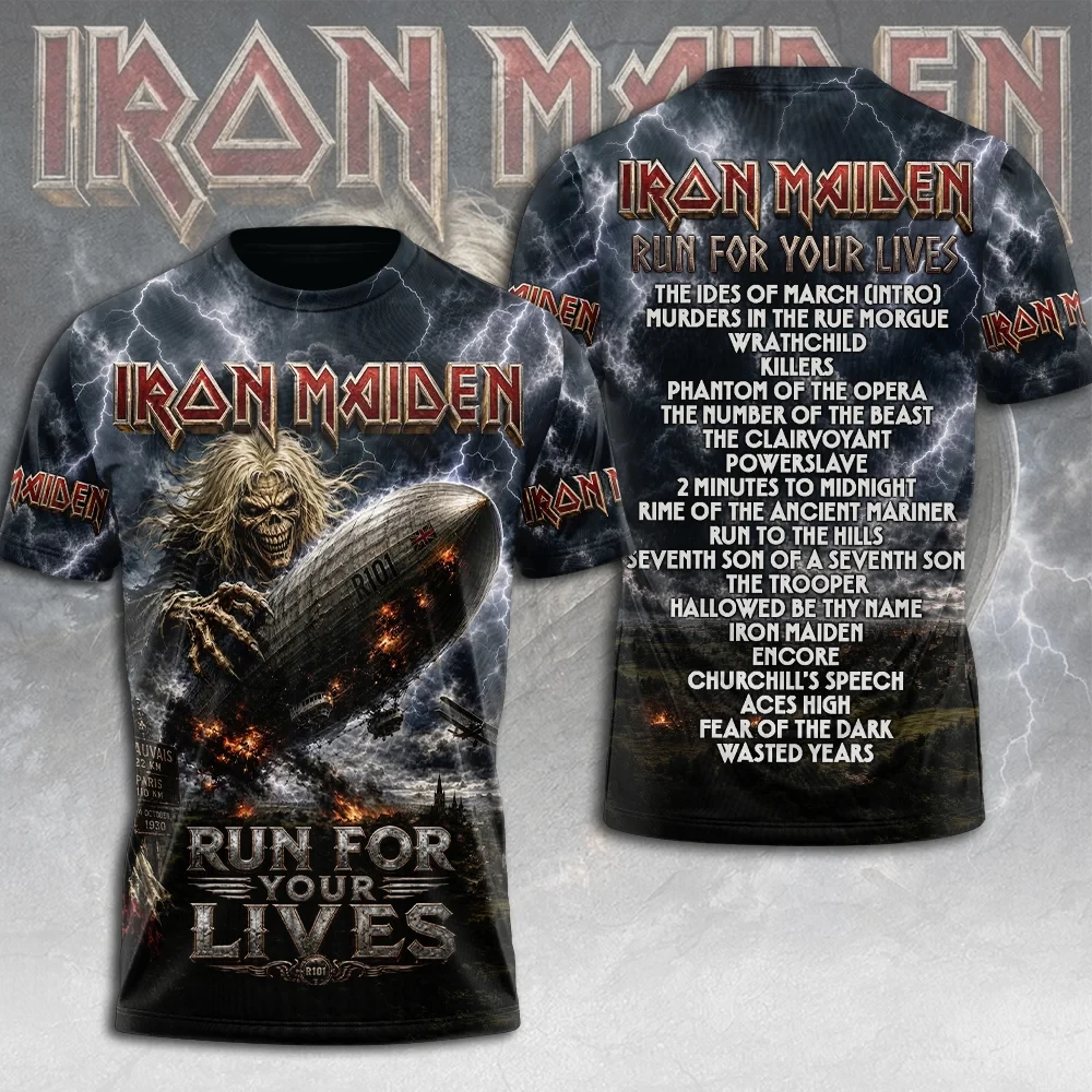 Iron Maiden Run For Your Lives Tracklist T-Shirt 2026 Iron Maiden Merch Gift For Music Lovers