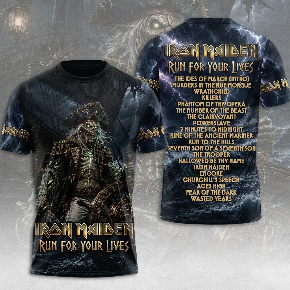 Iron Maiden Run For Your Lives World Tour 2026 Shirt Iron Maiden Merch Heavy Metal Band Gear