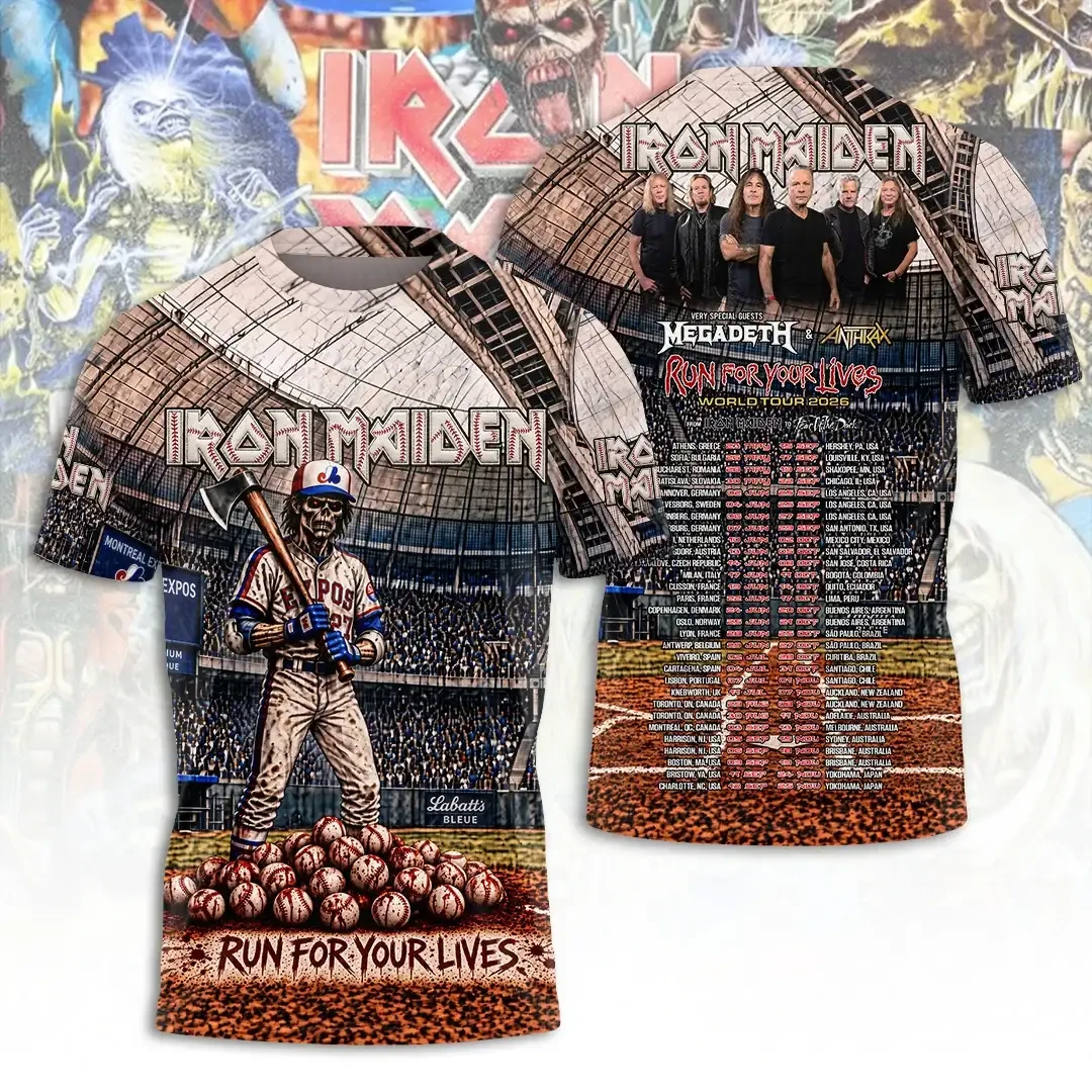 Iron Maiden Run For Your Lives x Baseball T-Shirt World Tour 2026 Iron Maiden Merch Fan Gifts Iron Maiden Run For Your Lives x Baseball T-Shirt World Tour 2026 Iron Maiden Merch Fan Gifts