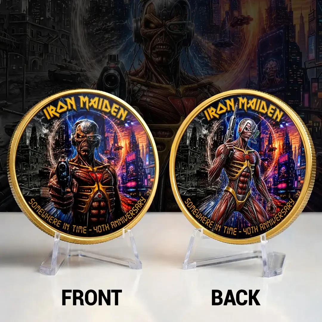 Iron Maiden Somewhere In Time 40th Anniversary Commemorative Coin Iron Maiden Merch Fan Gifts