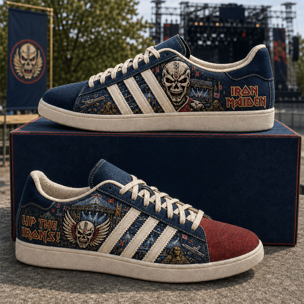 Iron Maiden Up The Irons Shoes Sneakers Iron Maiden Merch 2026 Present For Band Fans