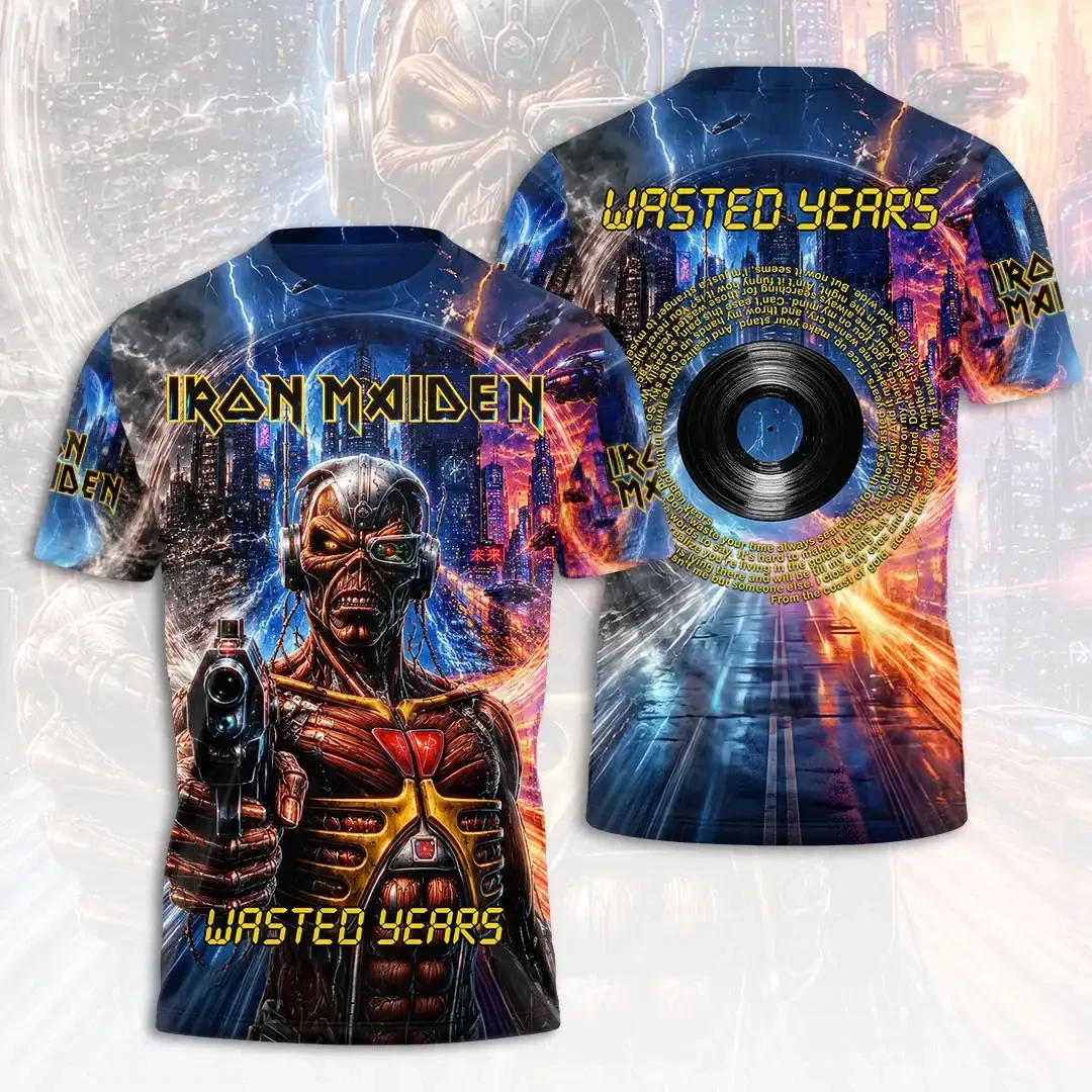 Iron Maiden Wasted Years T-Shirt Iron Maiden Merch Gifts For Heavy Metal Fans