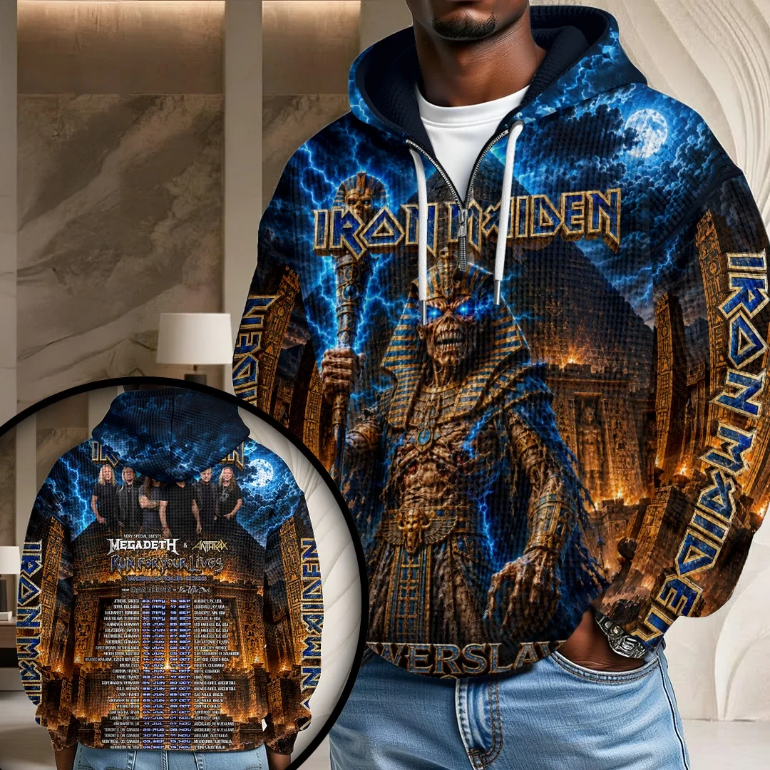 Iron Maiden World Tour 2026 Half Zip Hoodie Iron Maiden Merch Gifts For Him