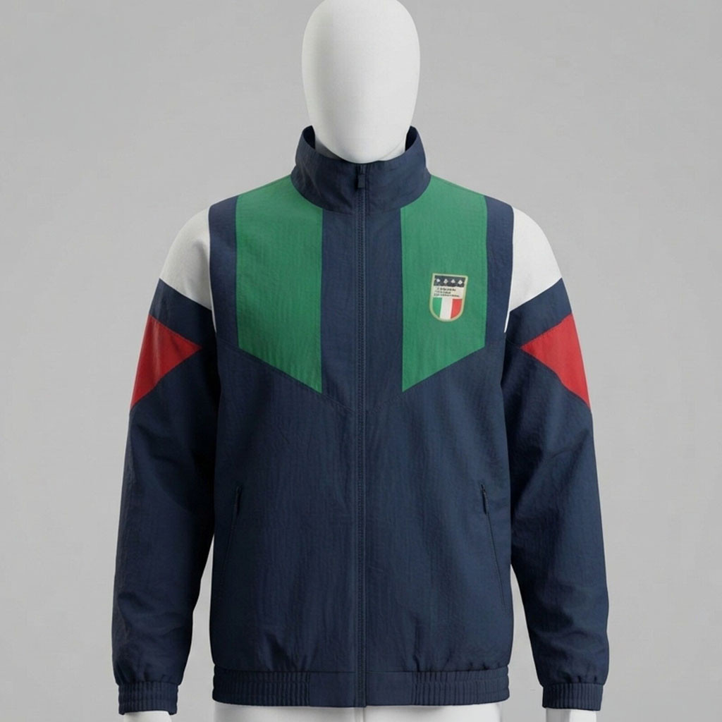 Italy National Team Colorblock Track Jacket Italian Football Sportswear Gifts For Italy Fans