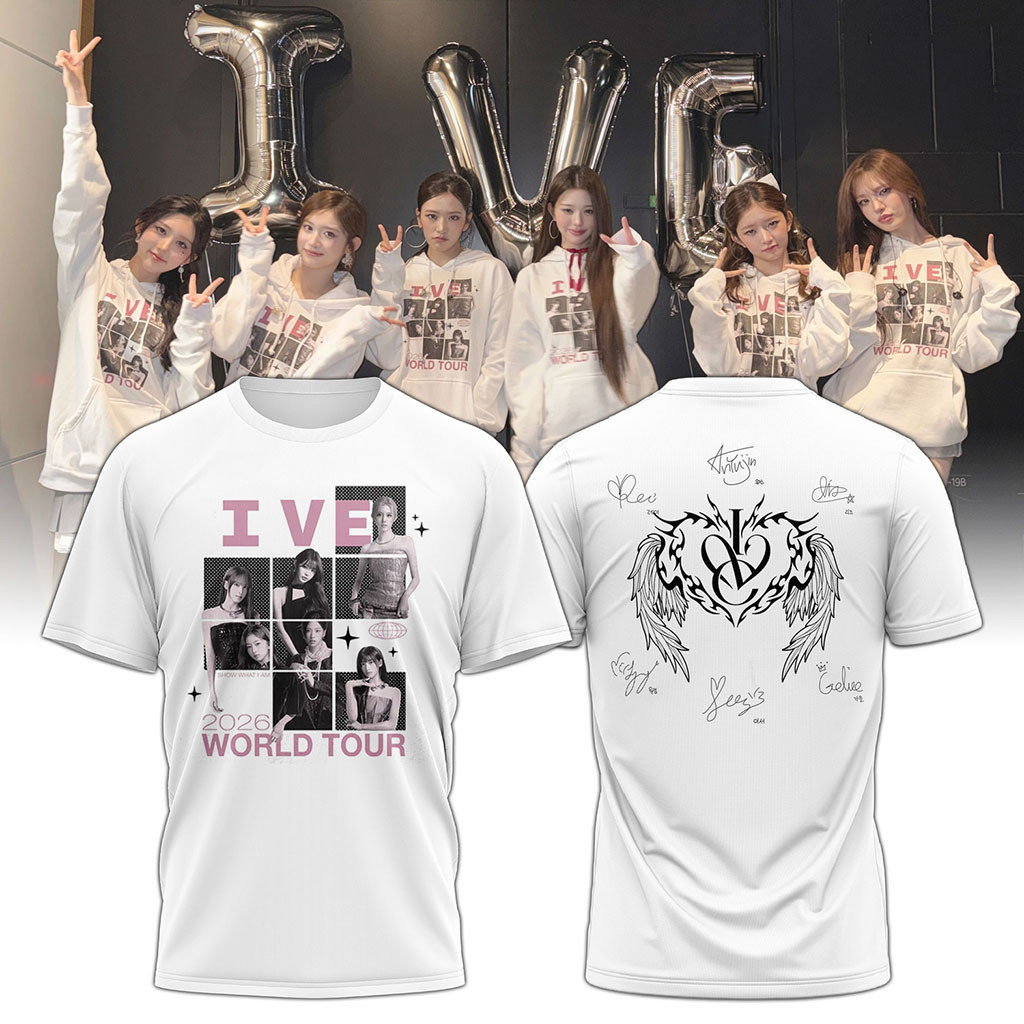 IVE What I Am Tour 2026 T-Shirt Signed IVE World Tour Merch Gifts For Kpop Lovers