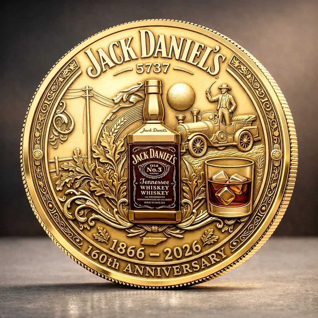 Jack Daniel's 160th Anniversary Commemorative Coin Jack Daniel's Merch Gift For Whiskey Lovers