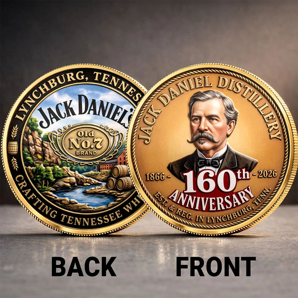Jack Daniel's 160th Anniversary Commemorative Coin Jack Daniel's Merch Whiskey Lover Gifts
