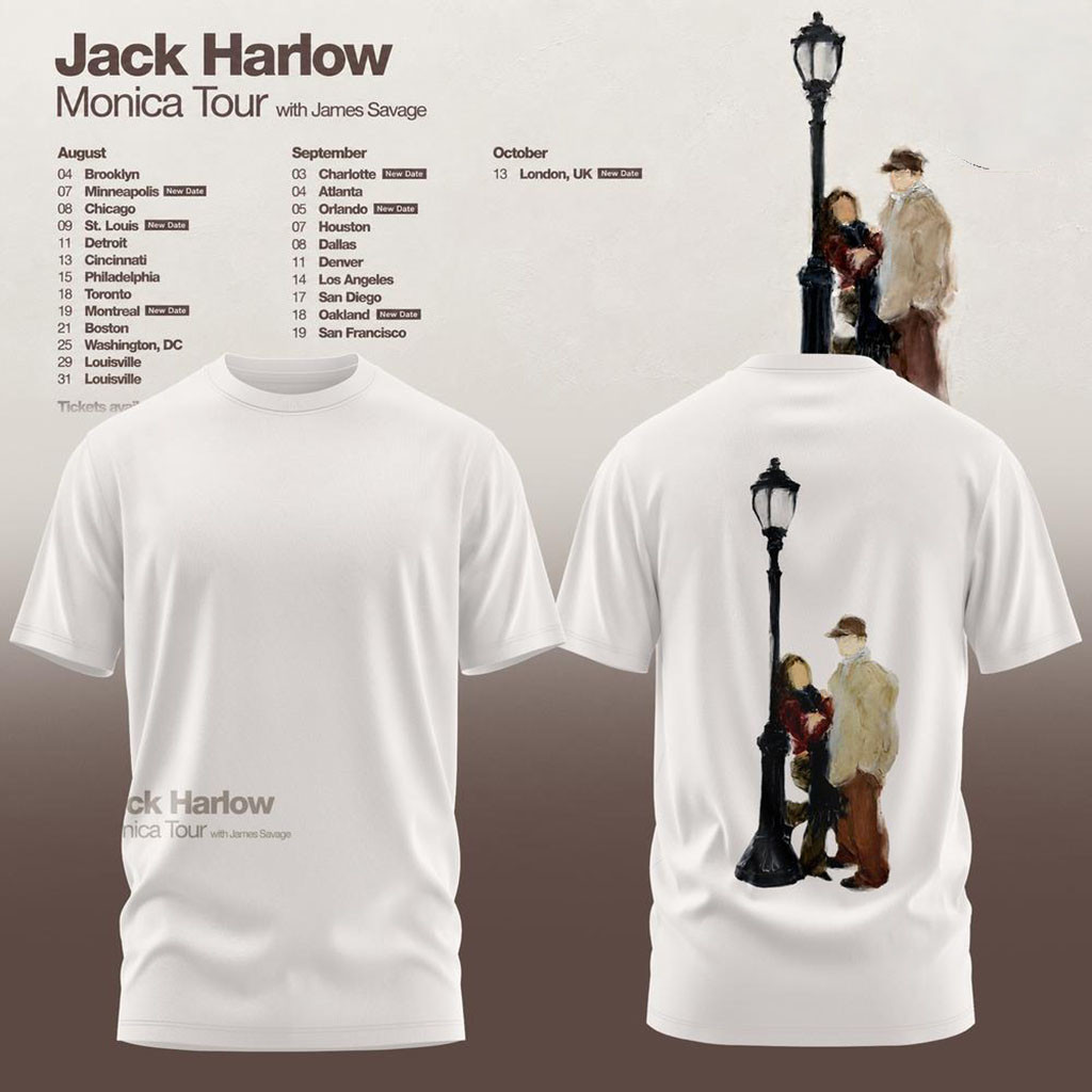 Jack Harlow Monica Tour Minimalist T-Shirt Jack Harlow Merch 2026 Music Related Gifts Jack Harlow Monica Tour Minimalist T-Shirt Jack Harlow Merch 2026 Music Related Gifts