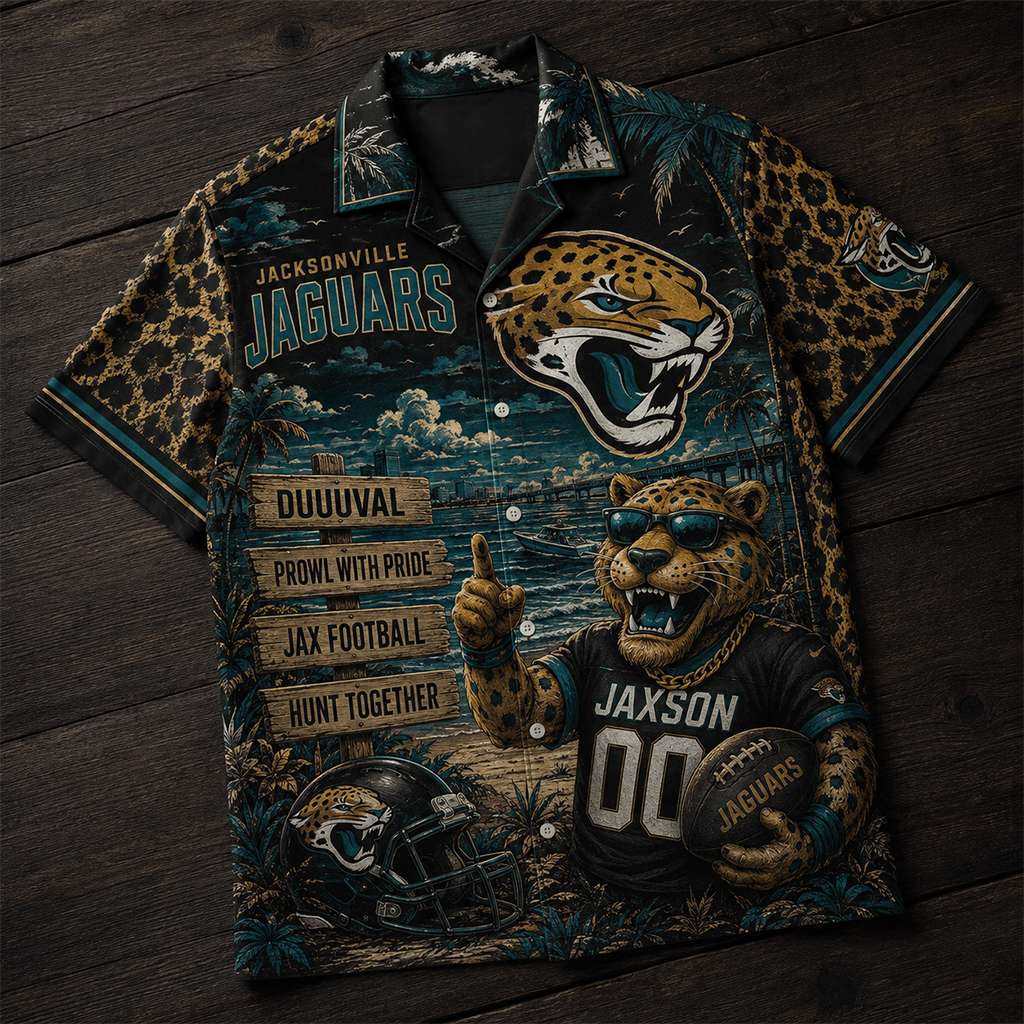 Jacksonville Jaguars Duuuval Prowl With Pride Hawaiian Shirt Jaguars Merch Football Fan Gifts