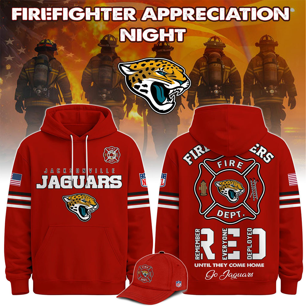 Jacksonville Jaguars Firefighter Appreciation Night 2026 Hoodie Jaguars Merch Football Fan Gift Jacksonville Jaguars Firefighter Appreciation Night 2026 Hoodie Jaguars Merch Football Fan Gift