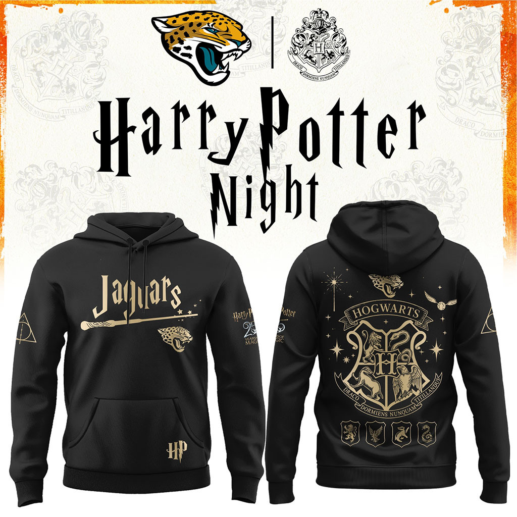 Jacksonville Jaguars Football Harry Potter 25th Anniversary Hoodie 2026 Jaguars Merch Fan Gifts