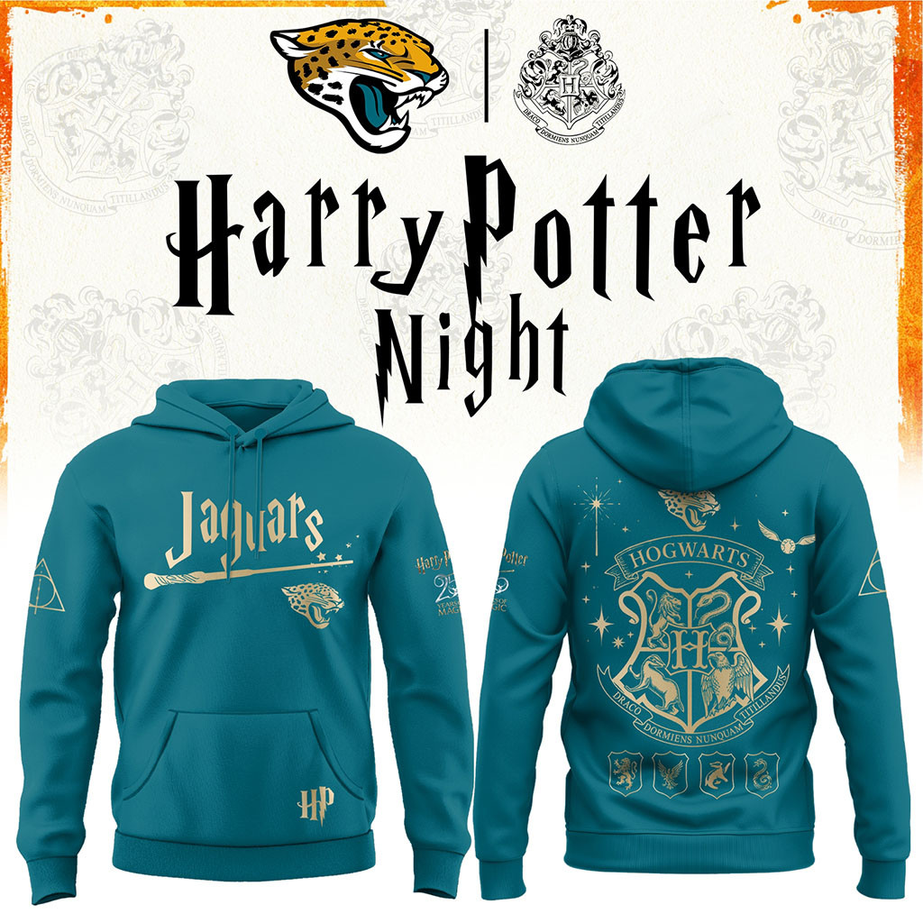 Jacksonville Jaguars Football Harry Potter 25th Anniversary Hoodie Jaguars Merch Game Day Gifts