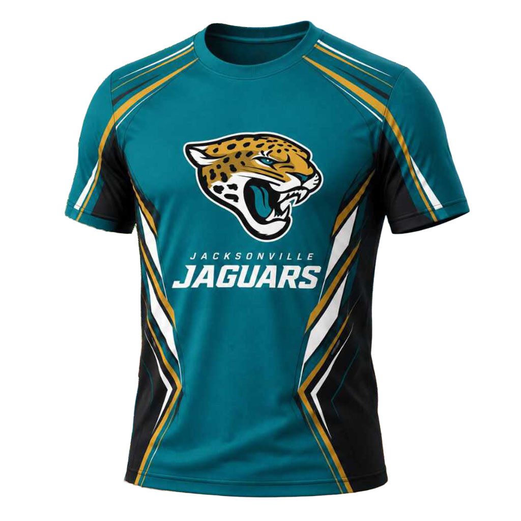 Jacksonville Jaguars Football Team Logo Athletic Shirt Jaguars Merch Presents For Football Fans