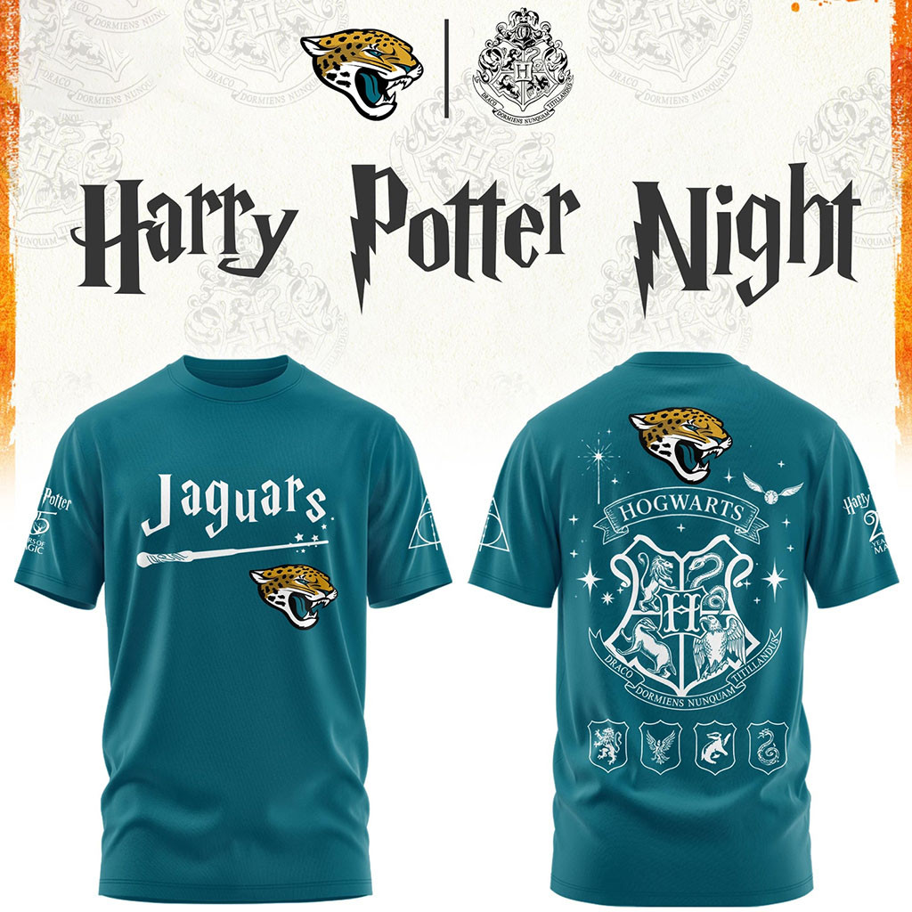 Jacksonville Jaguars Harry Potter 25th Anniversary T-Shirt Jaguars Merch Gift For Football Fans