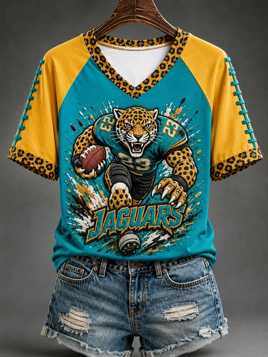 Jacksonville Jaguars Merch DUUUVAL Game Day V-Neck T-Shirt Jacksonville Football Fan Gift